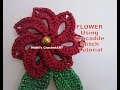 How To Crochet- 7 Petaled FLOWER Using Crocodile Stitch Tutorial