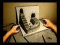 イラストの階段が飛び出す！？ 鉛筆で描く3Dトリックアート