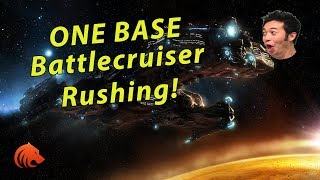 StarCraft 2: ONE Base Battlecruiser Rush \& Split Map Mech vs Mech!