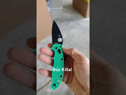 Spyderco manix 2 in cpm m4 is an absolute box shredder! Near perfect work knife!