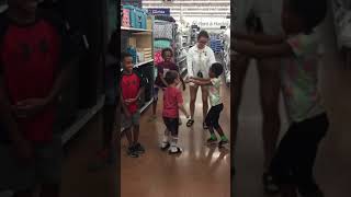 Francis kids dancing in Walmart