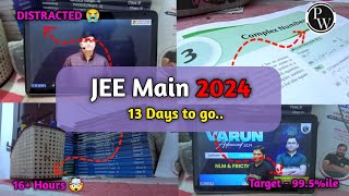 JEE 2024 😡 | A day in life of distracted JEE Aspirants 📚 | 13 Days to go.. 🤕