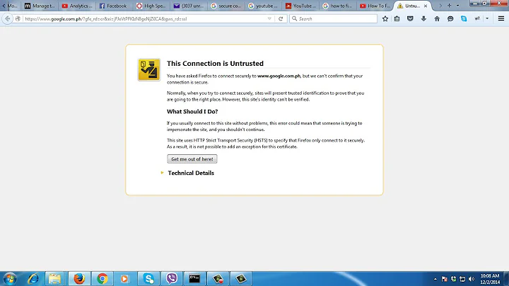 How to fix "This Connection is Untrusted" in Mozilla Firefox