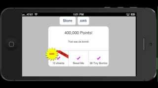 Interactive Menus on iPhone for Bomb Dodge with In-app Purchases in AWS
