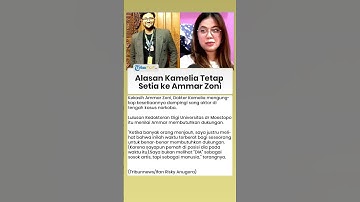 Kamelia Ungkap Kesetiaannya Dampingi Ammar Zoni Meski Terjerat Kasus Narkoba