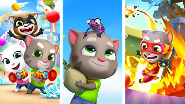Talking Tom Blast Park Vs Talking Tom Gold Run Vs Talking Tom Hero Dash🎖🏵🎖Walkthrough Gameplay TJ656