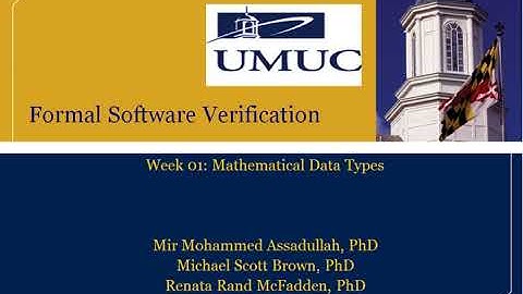 Formal Software Verification - Week 1 Introduction