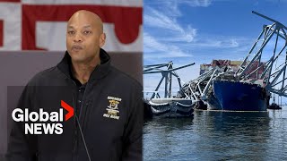 Baltimore bridge collapse: Sonar technology used to identify debris, Gov. Moore says | FULL