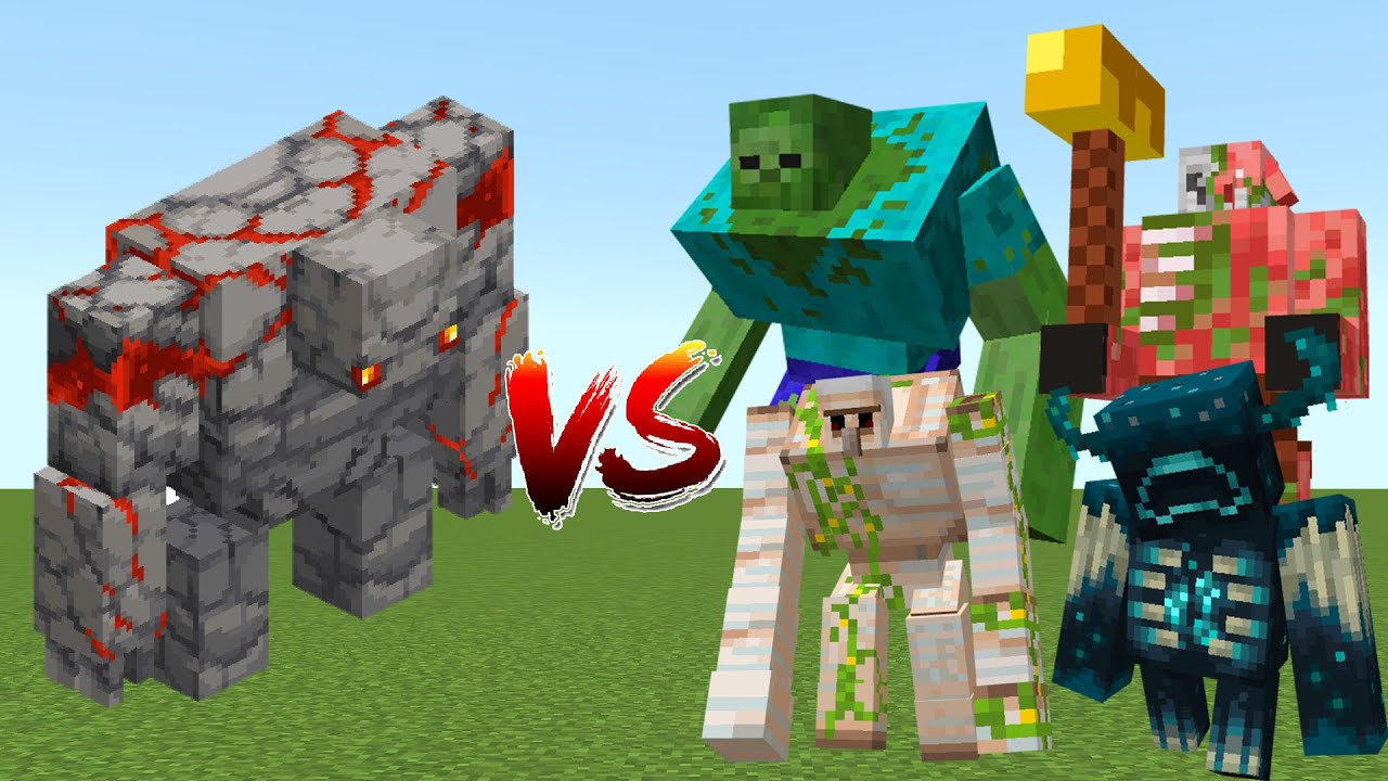 REDSTONE GOLEM vs All Minecraft Bosses | Minecraft Mob Battle - YouTube