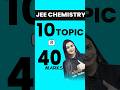 JEE CHEMISTRY me 10 Topics se 40 Marks 😱 #shilpimam #jee2026 #iitjee #jeestrategy