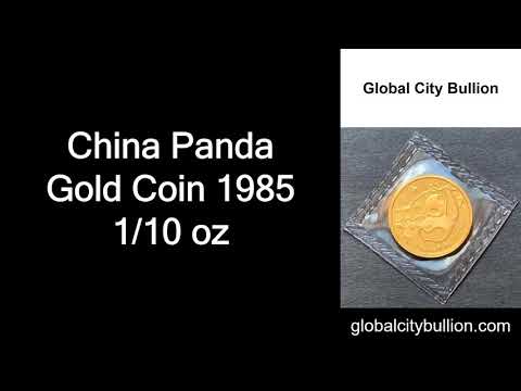 China Panda Gold Coin 1985 1/10 Oz