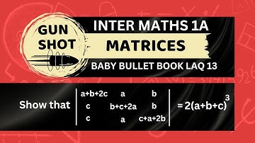 Inter Maths 1A || Matrices || Baby Bullet Book LAQ 13 || IMP 7 Marks || Gunshot