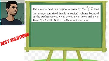 The electric field in a region is given by vector E = (E0x/l) i. Find the charge contained inside a