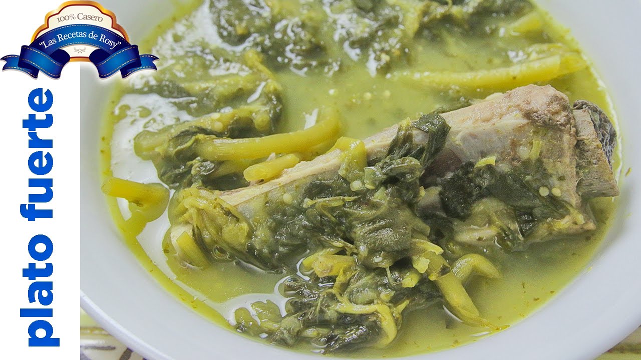 Verdolagas con carne de puerco en salsa verde ??? Las Recetas de Rosy -  YouTube