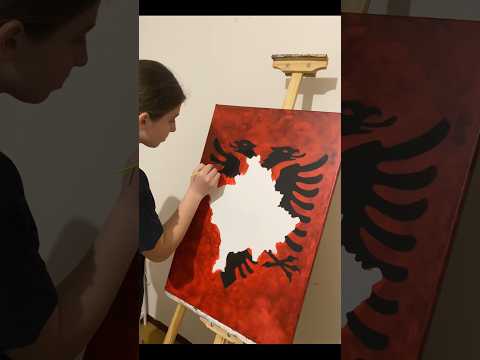 Albanian flag👐🏻 #artwork