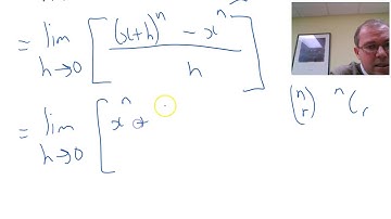 Differentiation of x^n from first principles - quick video
