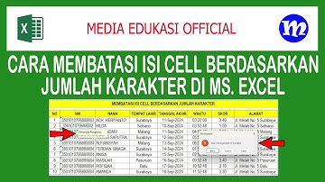 Cara Membatasi Isi Cell Berdasarkan Jumlah Karakter Di Ms. Excel