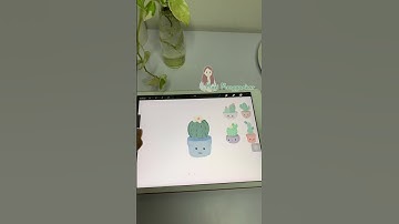 How to Draw a Cactus with Procreate Short Video Tutorial #viral #drawing #shorts