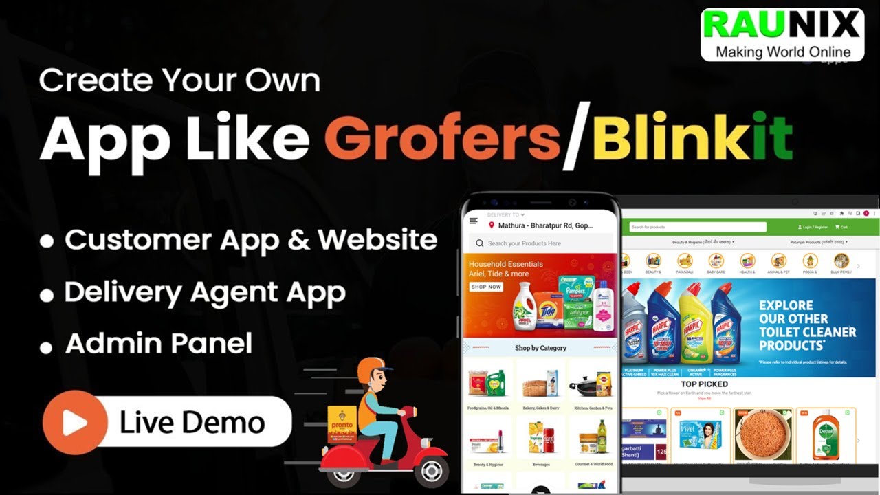 how to make app like blinkit | how to make multi vendor grocery app ...