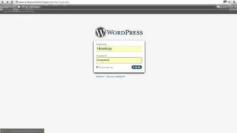 Logging into Wordpress