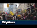 Thousands march in downtown Toronto calling for ceasefire in Gaza