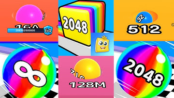 MAX LEVELS- Ball Run 2048 Merge Number vs Ball Run Infinity vs Happy Cube 2048 gameplay #live