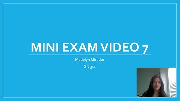 Mini Exam Video 7
