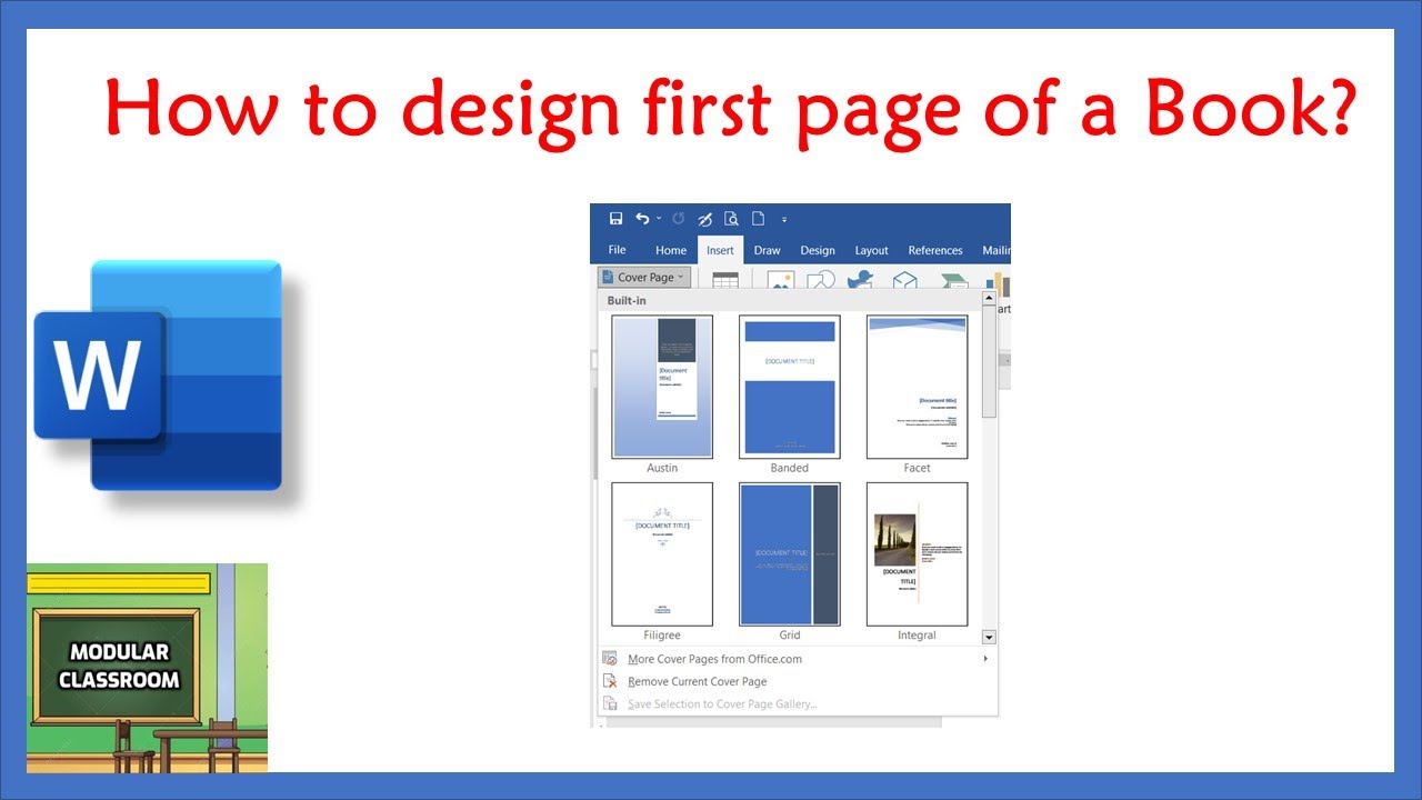 How to design first page of a Book? - YouTube