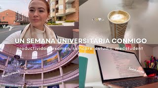 UNA SEMANA UNIVERSITARIA CONMIGO + EXAMENES| hábitos de estudio, productividad, laboratorios 🌷🤍