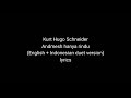 Kurt Hugo Schneider - andmesh hanya rindu (English - Indonesian duet version) lyrics