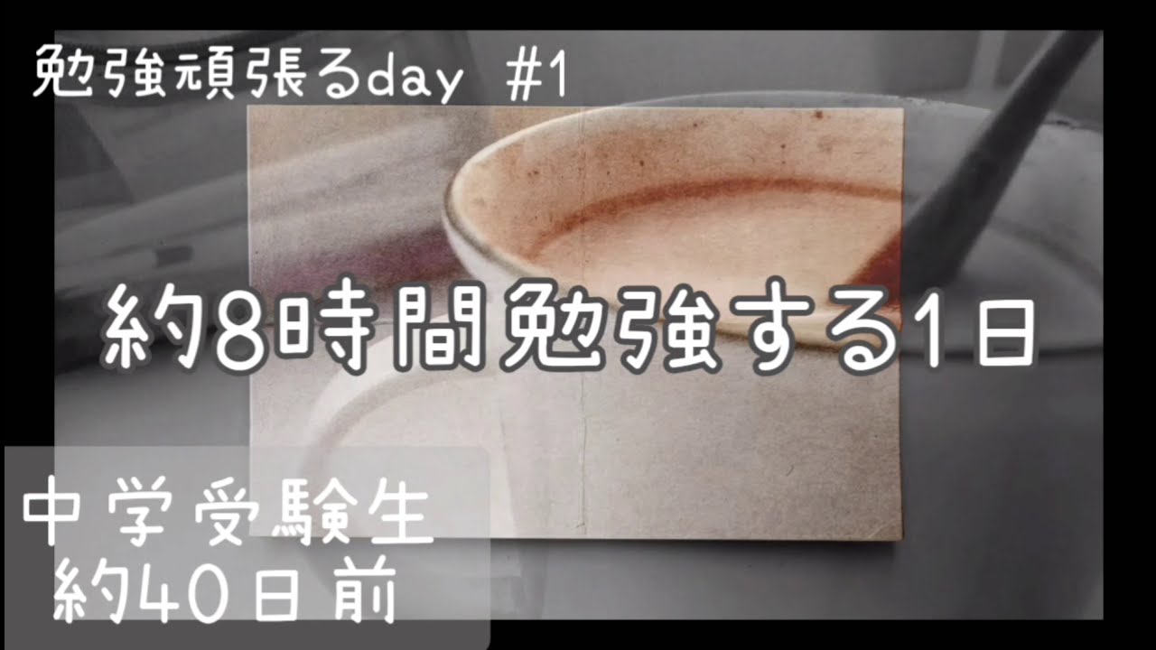 中学受験 約40日前 勉強頑張るday 1 8時間勉強する Youtube