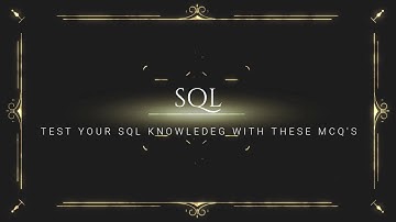 Structured Query Language || SQL || MCQ Questions || Practice || Test Your Knowledge || Learn ||Viva