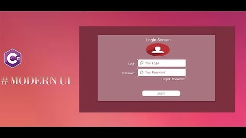 How to create a modern design Login Form with Bunifu in C#