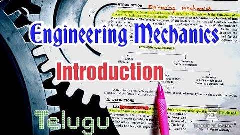 How to define Engineering Mechanics#Telugu#introduction#Mechanics#EM#mech#civil