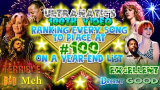 Ultranatics 100Th Video A Ranking Of Every Song To Rank At On A Year-End List