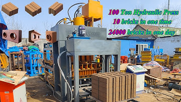 100 ton hydraulic press automatic soil earth mud cement interlocking brick making machine for sale