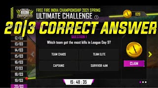 20/03/2021 esports ultimate challenge answer key update guys..🥰🥰😘😘