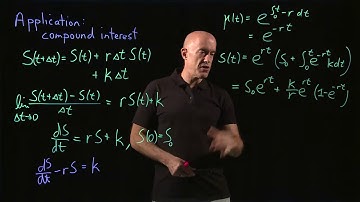 Compound interest differential equation | Lecture 7 | Differential Equations for Engineers