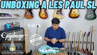 Unboxing A Epiphone Les Paul Sl Electric Guitar