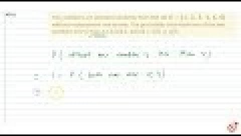 IIT JEE PROBABILITY Two numbers are selected randomly from the set `S={1,2,3,4,5,6}` without repl...