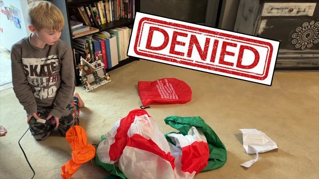 Unboxing a Candy Cane Inflatable that Won't Blow Up! Plus More