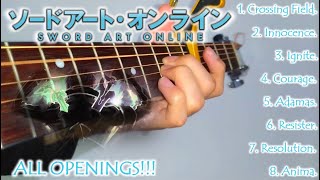 SWORD ART ONLINE ALL OPENINGS (1-8) - Acoustic Guitar MEDLEY (ソードアート・オンライン)