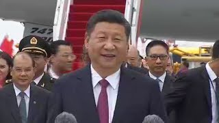 Chinese president xi jinping said hong kong has always been in his
heart, a speech made upon arrival at international airport on
thursday. x...