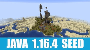 Minecraft Java 1.16.4 Seed: Incredible shattered savanna oasis at spawn with an acacia village