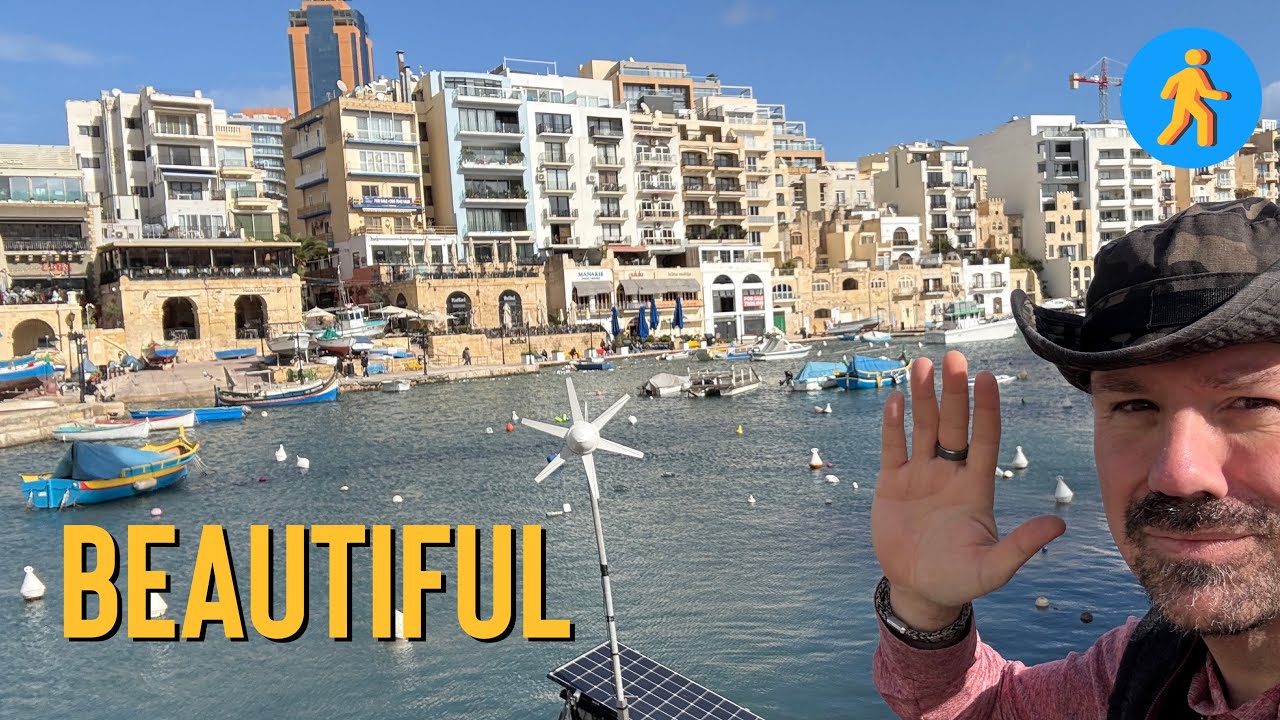 Virtual Walk in St. Julian's in Malta 