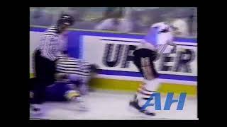 NHL Apr. 14, 1992 David Mackey,STL v Stu Grimson,CHI St. Louis Blues Chicago Blackhawks