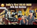 Volvo 9600 with female crew  siliguri to kolkata best bus  personal tv and food 