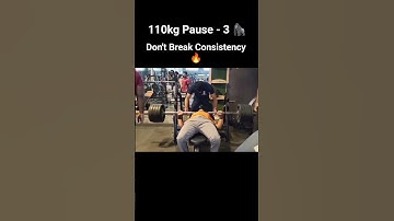 110kg - 3 Pause Reps 🦍 VEGITARIAN 🌾 #shorts #shortsfeed #benchpress #gym