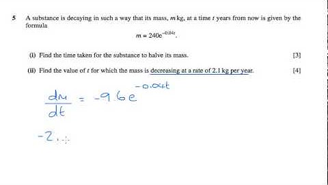 C3 2007 June q5ii - AS/A2 Maths - Exponentials and Logs