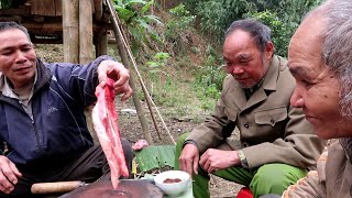 Dig cassava roots in the high mountains, Eat pork mannequin